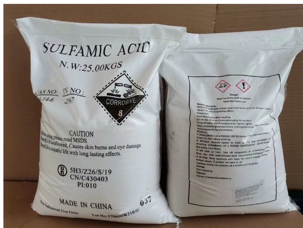 Sulfamic acid product and packaging